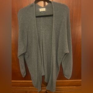 Elegant Open Front Cardigan Sweater - Gray